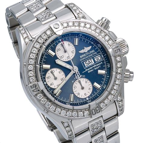 breitling superocean chrono diamond bezel|Breitling Superocean automatic chrono watch.